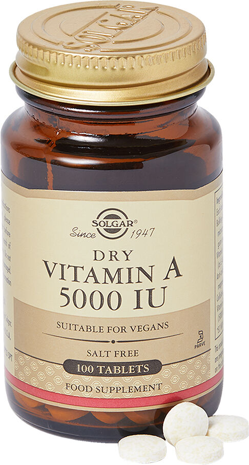 Solgar Dry Vitamin A 5000 IU Tablets 100caps