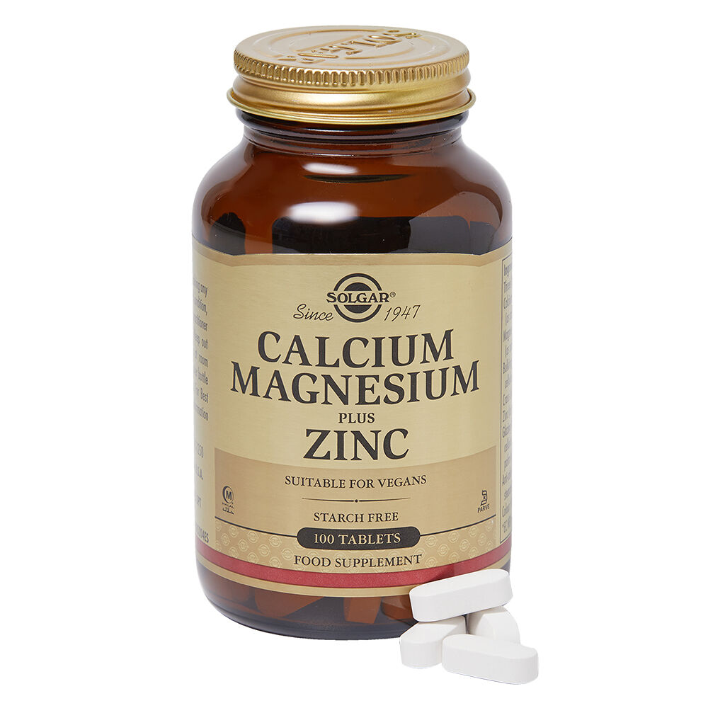 Solgar Calcium Magnesium Plus Zinc Tablets 100caps