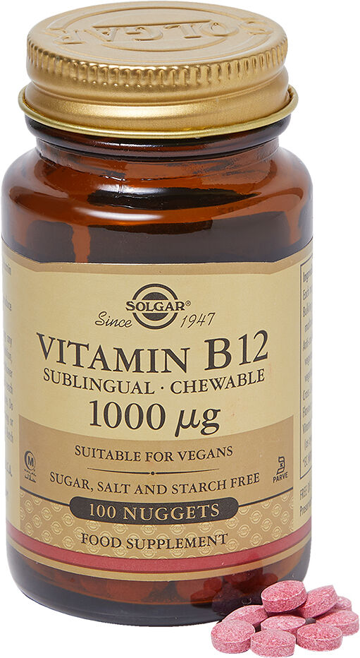 Solgar Vitamin B12 1000 mcg Sublingual Chewable Nuggets 100caps