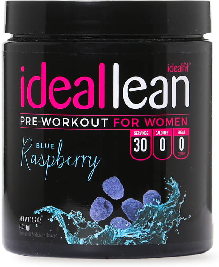 IdealFit IdealLean Pre-Workout - Blue Raspberry - 30 Servings