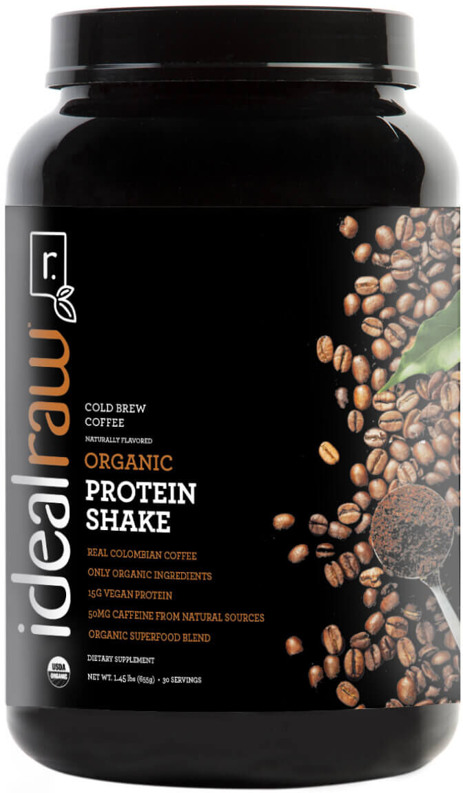 IdealRaw Organic Plant Protein - Cold Brew - 30 Servings