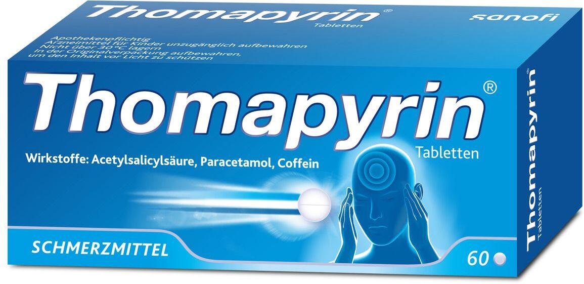 Thomapyrin® bei Kopfschmerzen und Migräne 60 St Tabletten