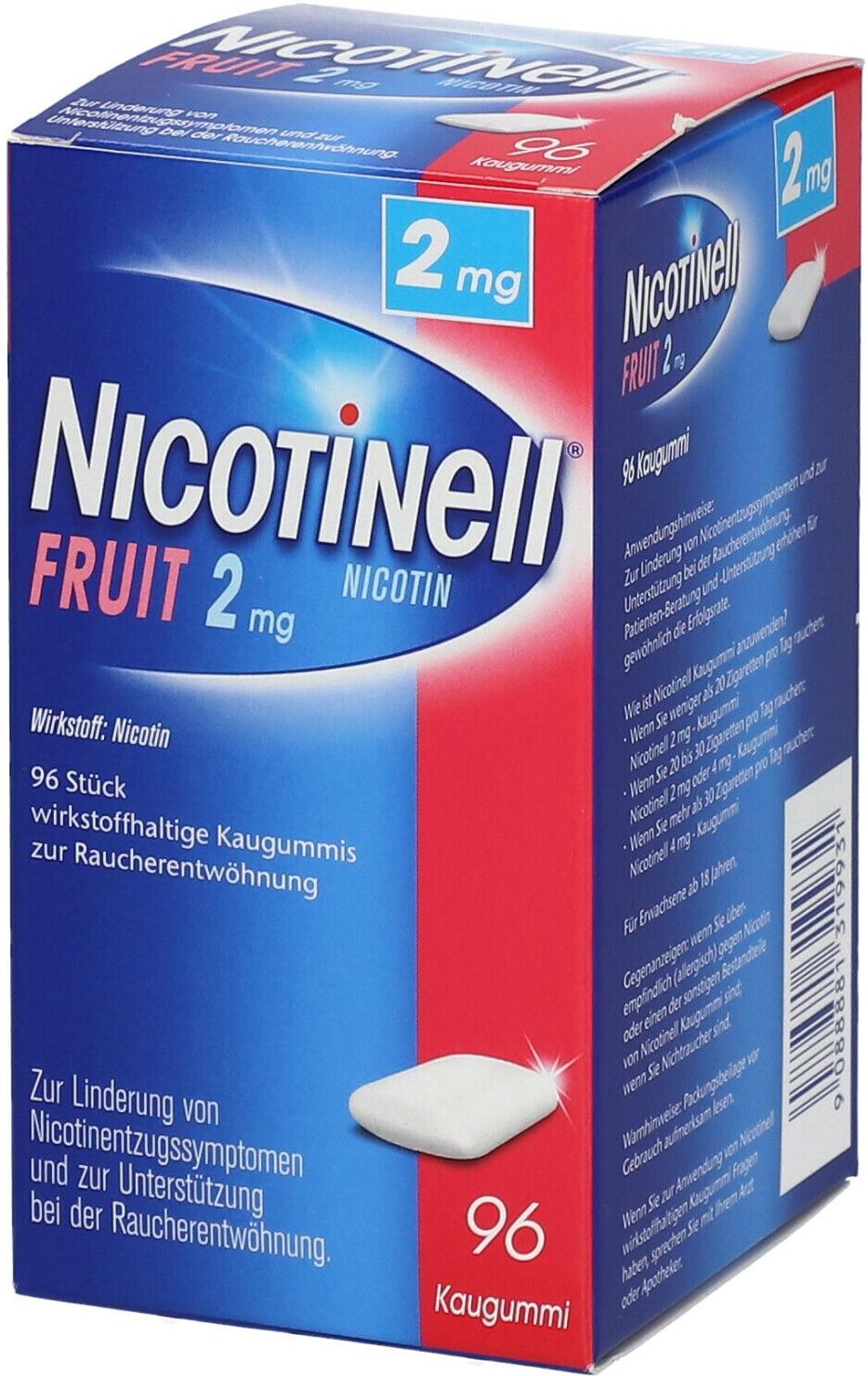 Nicotinell® Kaugummi fruit 2 mg 96 St Kaugummi