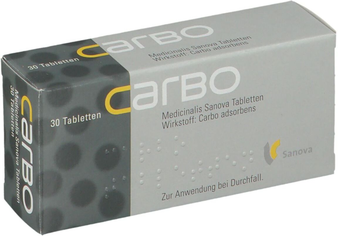 Carbo Medicinalis Sanova Tabletten 30 St Tabletten