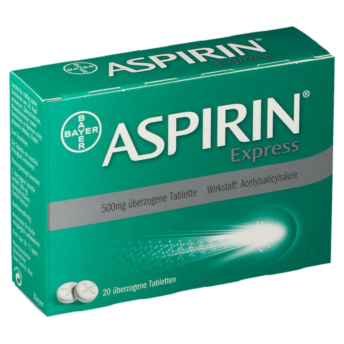 Aspirin® Express 500 mg 20 St Überzogene Tabletten