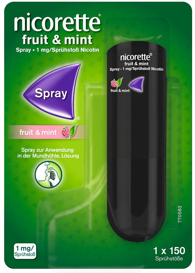 nicorette® Fruit & Mint Spray, 1mg/Sprühstoß 13,2 ml Mundspray