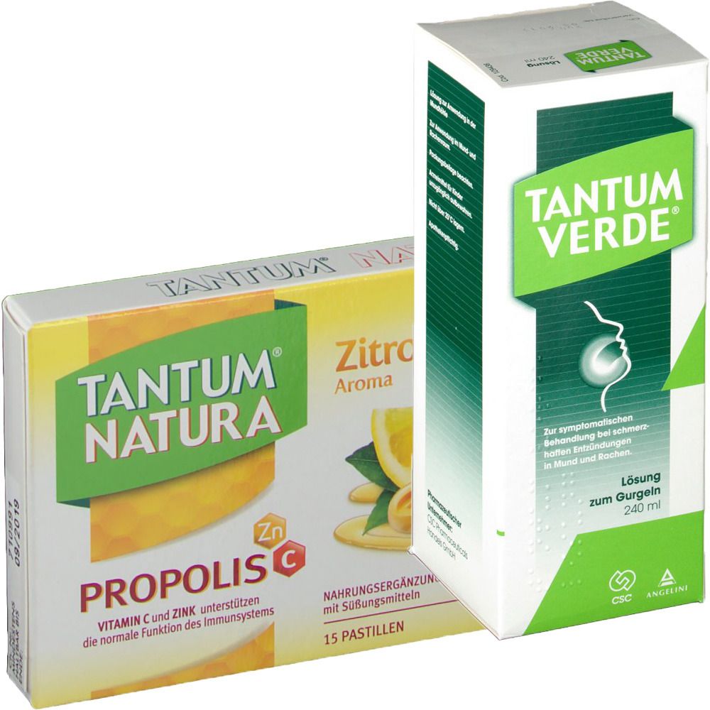 Tantum® Natura Zitrone & Honig + Tantum Verde® Gurgellösung 1 St Set