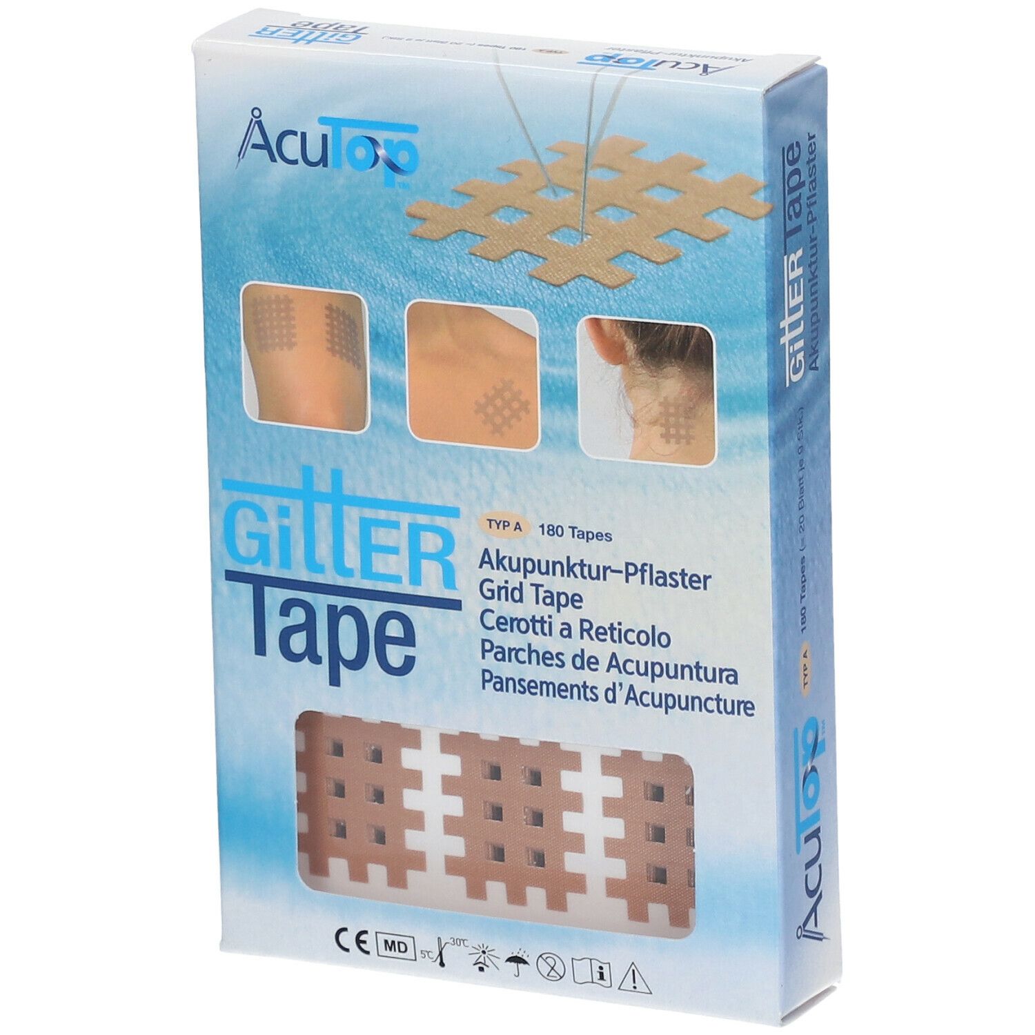 AcuTop™ Gitter Tape Akupunktur-Pflaster 2 cm x 3 cm 20x9 St Pflaster