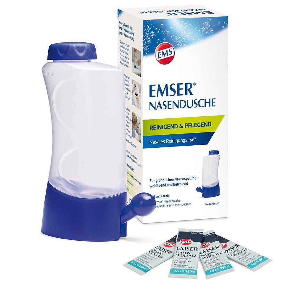 Emser® Nasendusche mit 4 Beutel Nasenspülsalz 1 St Kombipackung