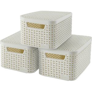 Curver Organizer »STYLE Box S«, (Set, 3 St.), Aufbewahrungsbox, creme creme Größe