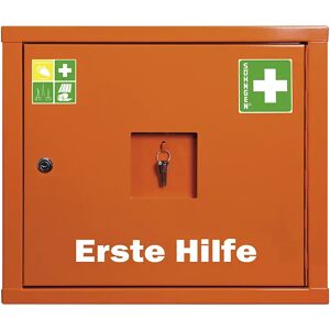 SÖHNGEN Verbandschrank nach DIN 13157, mit Inhalt, HxB 420 x 490 mm, signalorange, Tiefe 200 mm