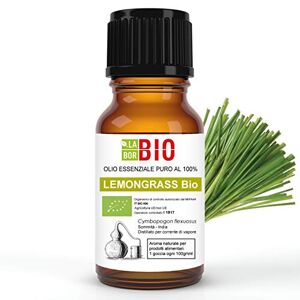 Laborbio ZitronengrasÖl Bio Ätherisches Öl 100% Reines 10 ml Aromatherapie Kosmetik Therapeutische