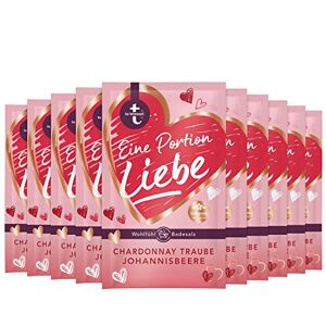 tetesept t: by  Badezusatz Eine Portion Liebe Hauchfeine Puderkristalle mit Chardonnay Traube und Johannisbeere Verwöhnendes Badesalz Geschenk für die Sinne 10er Pack (10 x 60 g)