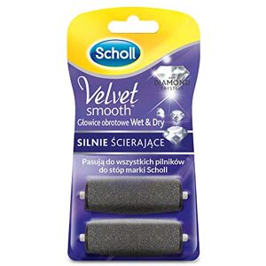 Scholl Velvet Smooth™ Wet&Dry Drehköpfe für  Feilen mit Diamantsteinchen stark abrasieren tote Hauthaut und Hornhaut auf den Füßen trocken und nass 2 Stück