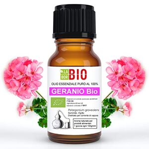Laborbio GeranienÖl Bio Ätherisches Öl 100% Reines 10 ml Aromatherapie Kosmetik Therapeutische