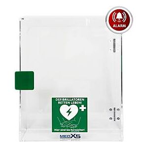 Defibrillator-& AED Wandkasten, für Innenbereiche, mit akustischem Alarm & Standort-Aufkleber, Acrylglas