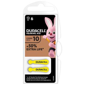 Duracell Batterie EasyTab 10 Zinc Air D6 1.4V (6 Stück)