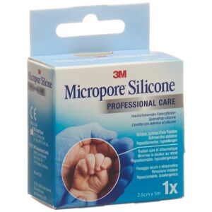 3M Micropore Silicone Heftpflaster 2.5cmx5m (1 Stück)