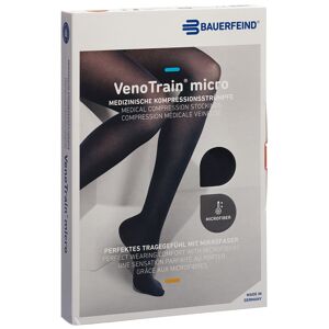 VenoTrain Micro MICRO A-G KKL2 L normal/long geschlossene Fussspitze schwarz Haftband Mikronoppen (1 Paar)