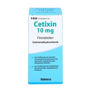 Cetixin 10 mg Filmtabletten Allergiemittel zum Einnehmen