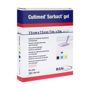 Emra-Med CUTIMED Sorbact Gel Kompressen 7,5x7,5 cm 10 Stück