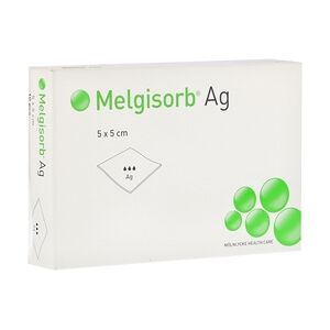 Mölnlycke Health Care GmbH MELGISORB Ag Verband 5x5 cm 10 Stück