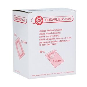 1001 Artikel Medical RUDAVLIES-steril Verbandpflaster5x7 cm 50 Stück