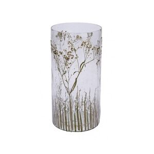 NEU Glasteelicht, Trockenblumen, klar, 7 x 7 x 10 cm, handgefertigt, *Germany*