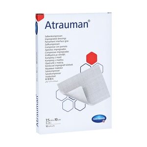ToRa Pharma GmbH ATRAUMAN 7,5x10 cm steril Kompressen 10 Stück