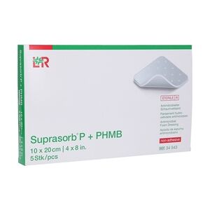 LOHMANN & RAUSCHER SUPRASORB P+PHMB Schaumverband 10x20 cm 5 Stück