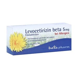 betapharm Arzneimittel GmbH Levocetirizin beta 5mg Filmtabletten 50 Stück