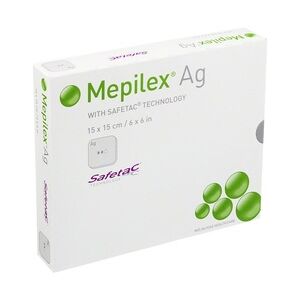 Mölnlycke Health Care GmbH MEPILEX Ag Schaumverband 15x15 cm steril 5 Stück