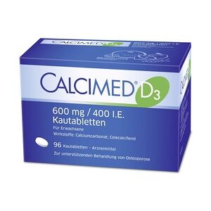 Hermes Arzneimittel Calcimed D3 600mg/400 I.E. Kautabletten 96 Stück