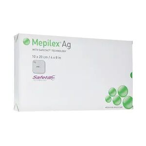 ACA Müller / ADAG Pharma MEPILEX Ag Schaumverband 10x20 cm steril 5 Stück