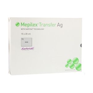 Mölnlycke Health Care GmbH MEPILEX Transfer Ag Schaumverband 15x20 cm steril 10 Stück