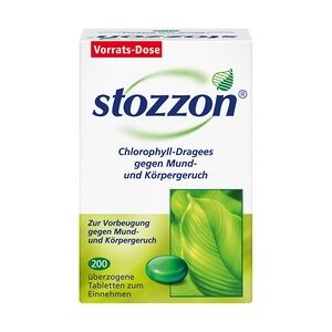 Queisser Stozzon Chlorophyll-Dragees gegen Mund- und Körpergeruch Überzogene Tabletten 200 Stück