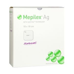 Mölnlycke Health Care GmbH MEPILEX Ag Schaumverband 10x10 cm steril 10 Stück