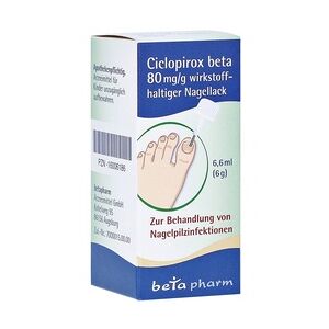betapharm Arzneimittel GmbH Ciclopirox beta 80mg/g Wirkstoffhaltiger Nagellack 6.6 Milliliter