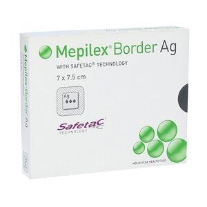 B2B Medical GmbH MEPILEX Border Ag Schaumverb.7x7,5 cm steril 5 Stück