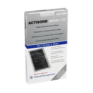 3M ACTISORB 220 Silver 10,5x19 cm steril Kompressen 10 Stück