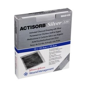 Emra-Med ACTISORB 220 Silver 10,5x10,5 cm steril Kompressen 10 Stück