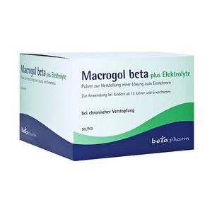 betapharm Arzneimittel GmbH Macrogol beta plus Elektrolyte Pulver zur Herstellung einer Lösung zum Einnehmen 50 Stück