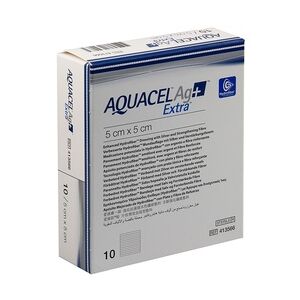 ConvaTec (Germany) GmbH AQUACEL Ag+ Extra 5x5 cm Kompressen 10 Stück