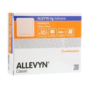 ACA Müller / ADAG Pharma ALLEVYN Ag Adhesive 10x10 cm Wundverband 10 Stück