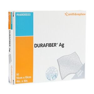 Smith & Nephew GmbH - Woundmanagement DURAFIBER Ag 10x10 cm Verband 10 Stück