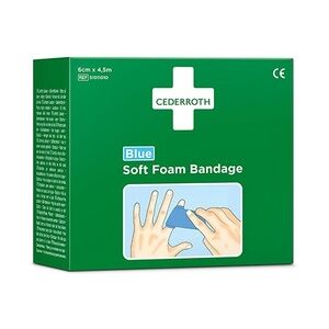 Cederroth Soft Foam Bandage 4,5 m x 6 cm blau