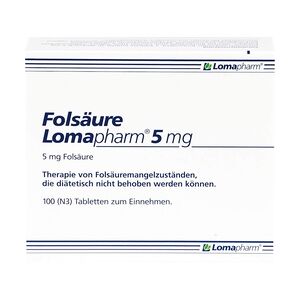 LOMAPHARM FOLSÄURE 5 mg Tabletten Vitamine