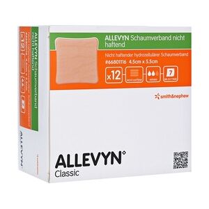 Smith & Nephew ALLEVYN Schaumverband 4,5x5,5 cm nicht haftend 12 Stück