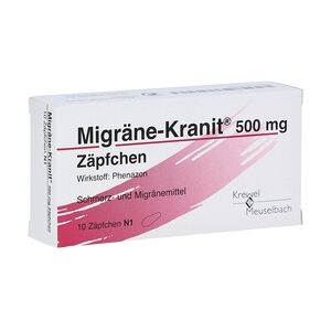 Hermes Arzneimittel Migräne-Kranit 500mg Suppositorien 10 Stück