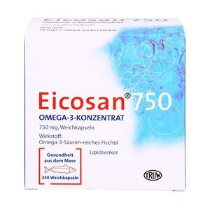 Med Pharma Service EICOSAN 750 Omega-3 Konzentrat Weichkapseln Verdauung